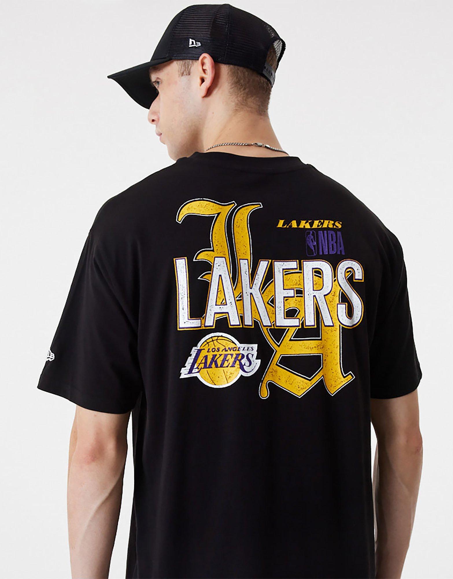 טי שירט גרפית אוברסייז LA Lakers Team | גברים