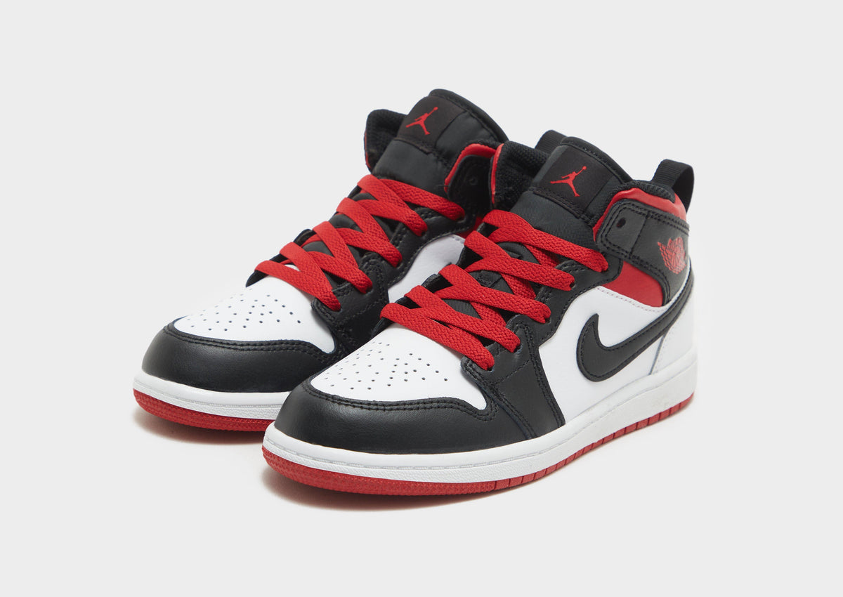 סניקרס Air Jordan 1 Mid Gym Red Black Toe | ילדים