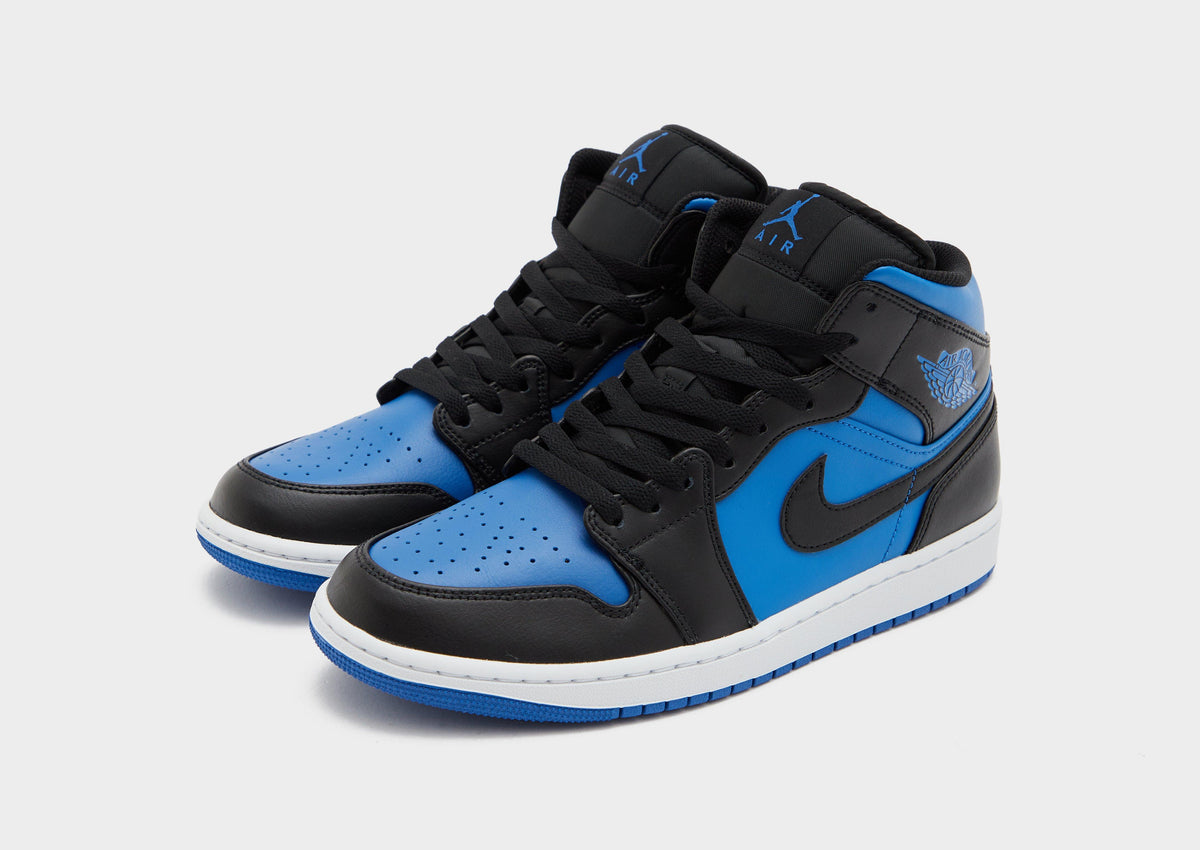 סניקרס Air Jordan 1 Mid White Black Royal Blue | גברים