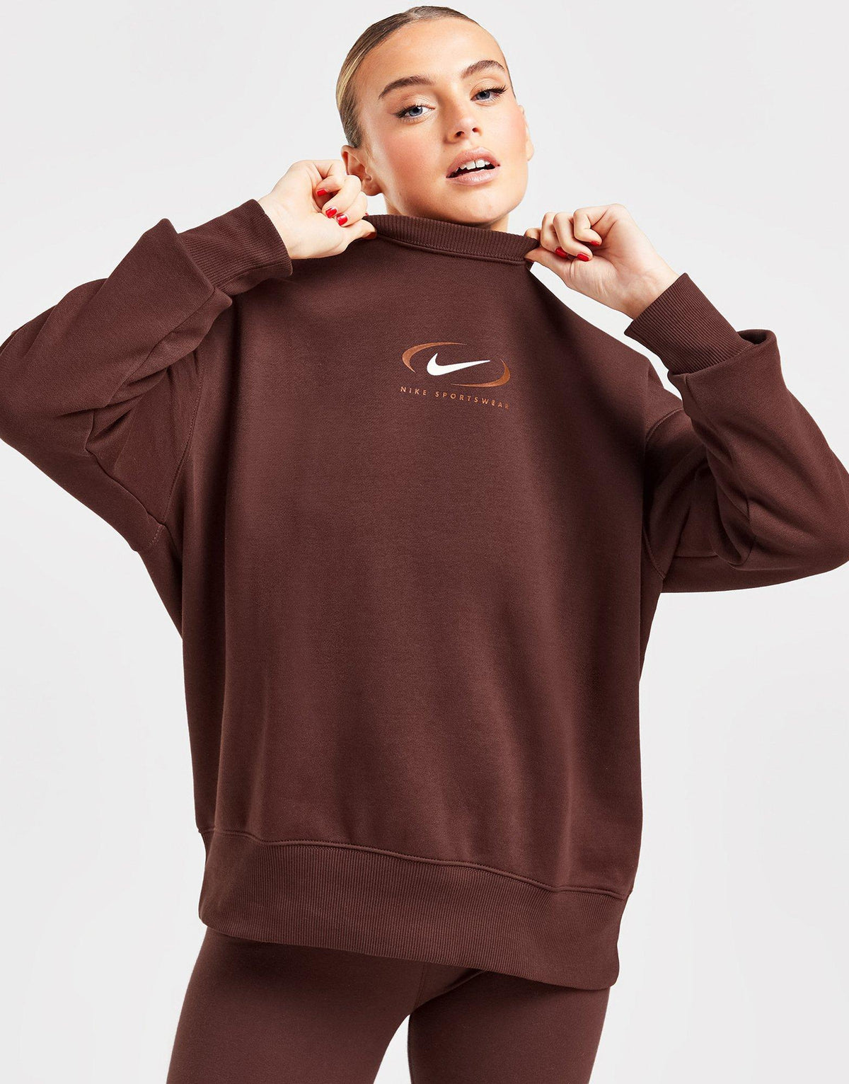 סווטשירט אוברסייז Swoosh Life Phoenix Fleece | נשים