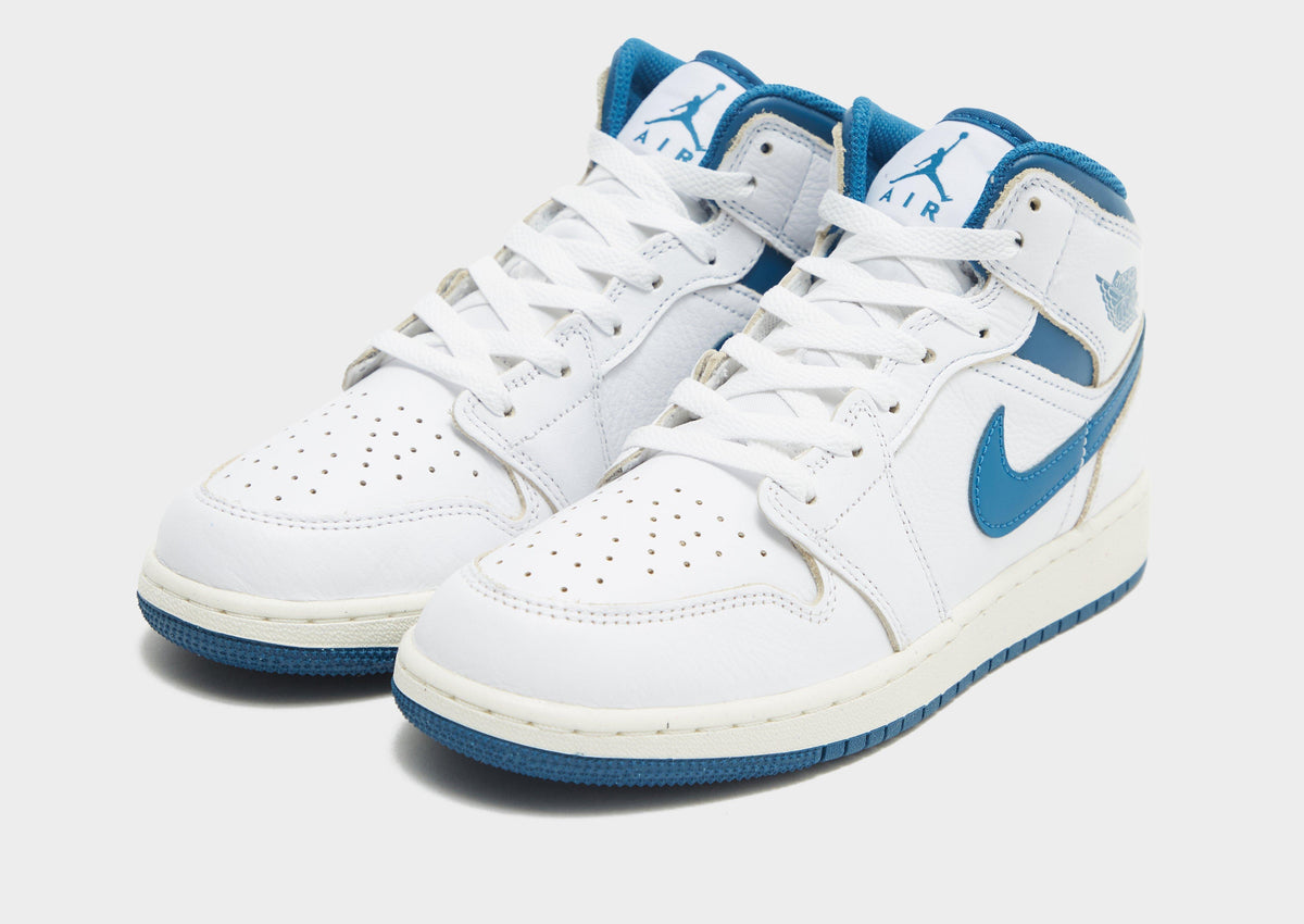 סניקרס Air Jordan 1 Mid SE White/Industrial Blue | ג'וניורס