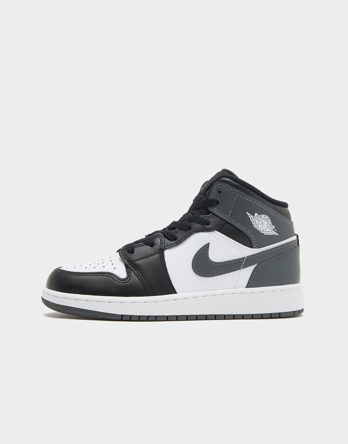 סניקרס Air Jordan 1 Mid Black White Iron Grey | ג'וניורס