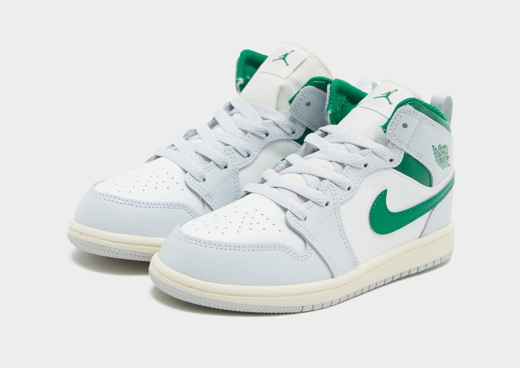 סניקרס Air Jordan 1 Mid Summit White & Pine Green | ילדים