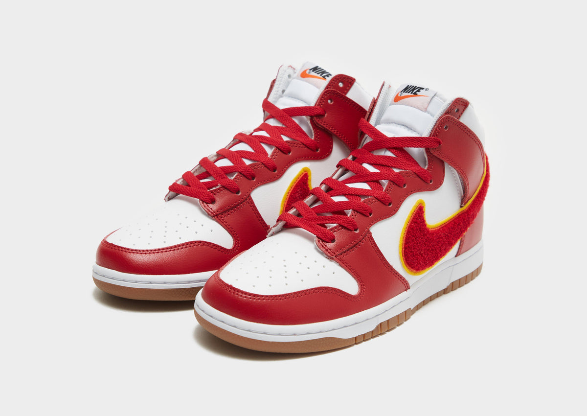 סניקרס Dunk High Chenille Swoosh White Gym Red | גברים