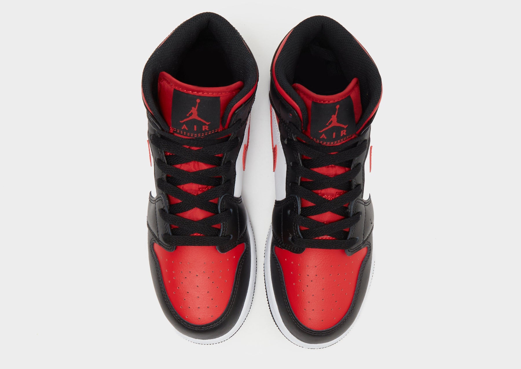 סניקרס Air Jordan 1 Mid Black Fire Red | ג'וניורס