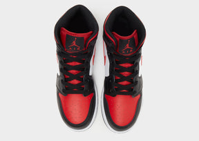 סניקרס Air Jordan 1 Mid Black Fire Red | ג'וניורס