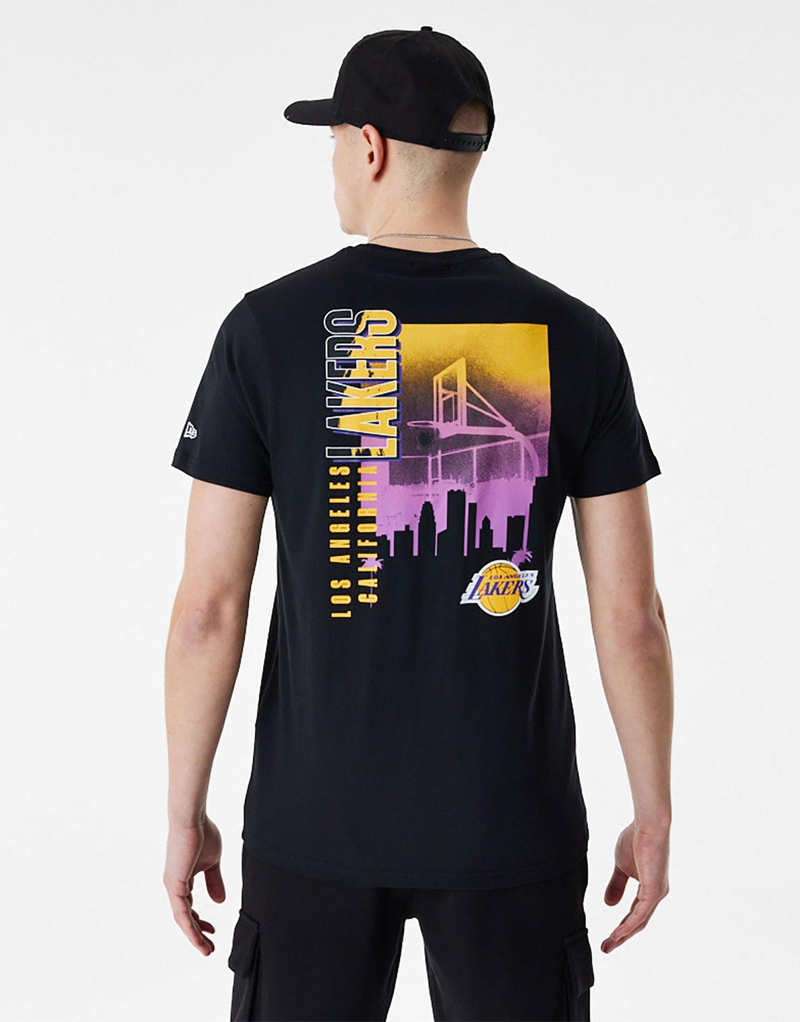 טי שירט אוברסייז גרפית LA Lakers Skyline | יוניסקס