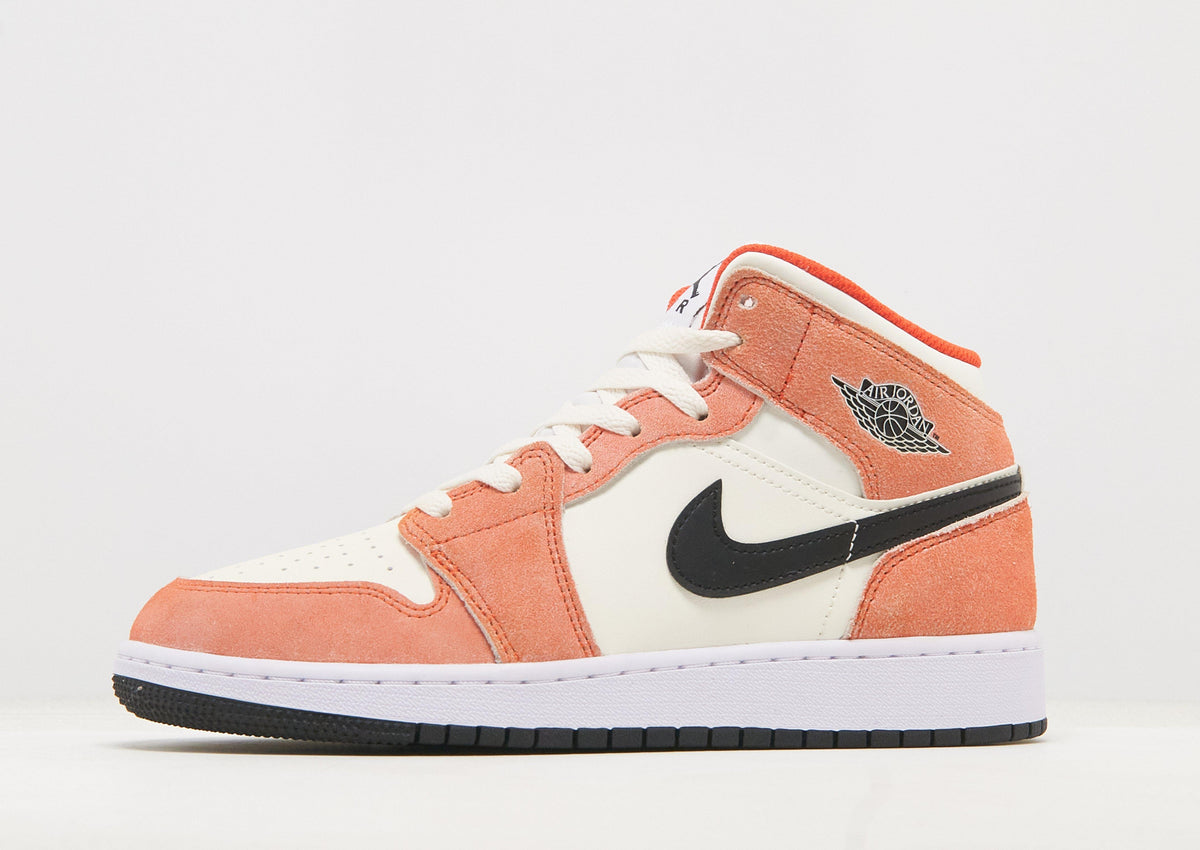 סניקרס Jordan 1 Mid Orange Suede | ג'וניורס