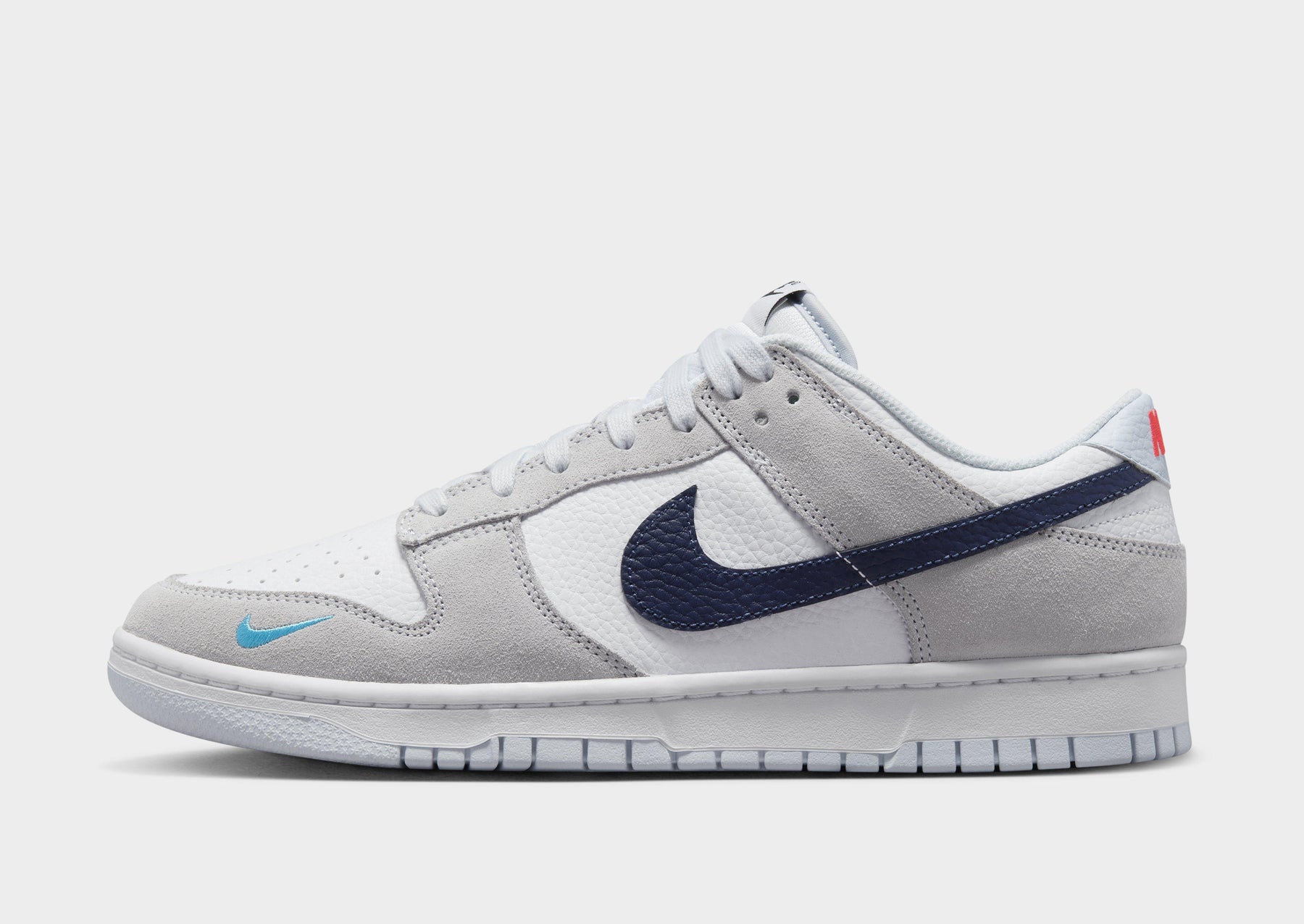 סניקרס Dunk Low Gray/Navy Mini Swoosh | גברים